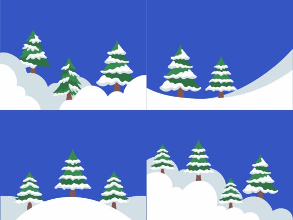 Christmas Background Snow Tree Illustrations Review