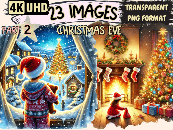 Christmas Eve Clipart P2: Illustrations for Design