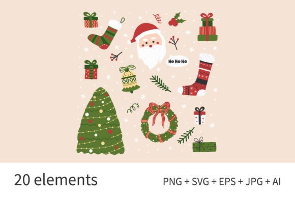 Evaluating the Cute Christmas and New Year Clip Art Set
