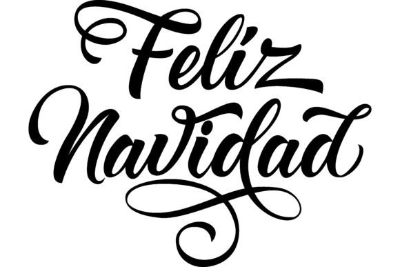 Feliz Navidad Lettering: Festive Illustrations