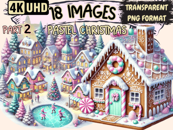 Pastel Christmas Clipart P2: Soft Illustrations