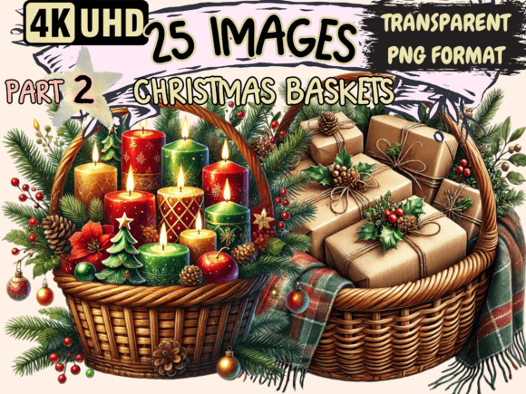 Review: Christmas Baskets Clipart P2 Illustrations