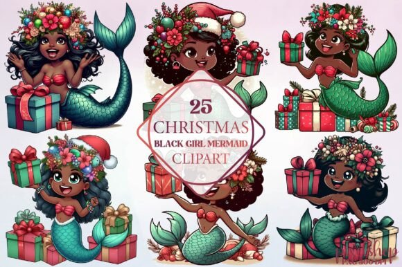 Reviewing Christmas Black Girl Mermaid Clipart for Stitch