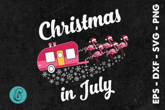 Reviewing Christmas in July Flamingo Pink SVG Illustrations