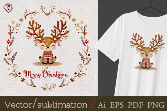 Reviewing Cute Reindeer Illustrations for Web