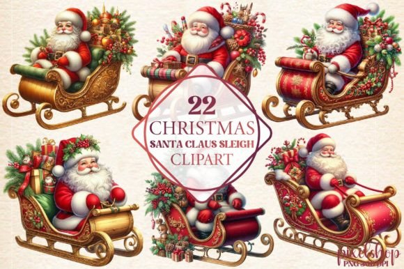Reviewing the Christmas Santa Sleigh Clipart for Embroidery