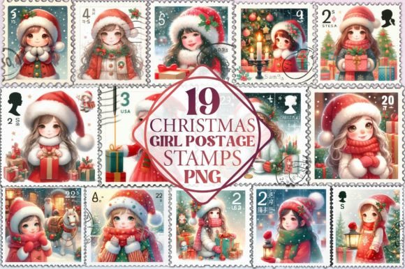 Reviewing the Watercolor Christmas Girl Stamps