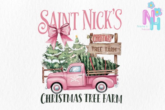 Santa Nick's Tree Farm PNG: Illustrations for Sellers
