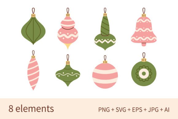 Vintage Baubles Clip Arts & Illustrations Review