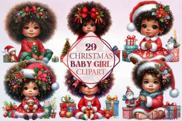 Watercolor Christmas Baby Girl Clipart: A Designer’s Review