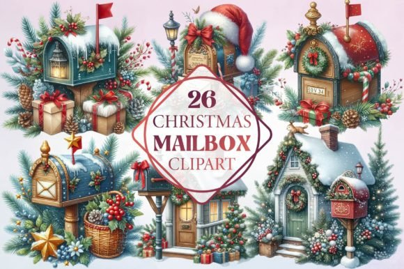 Watercolor Christmas Mailbox Clipart Freebies Review