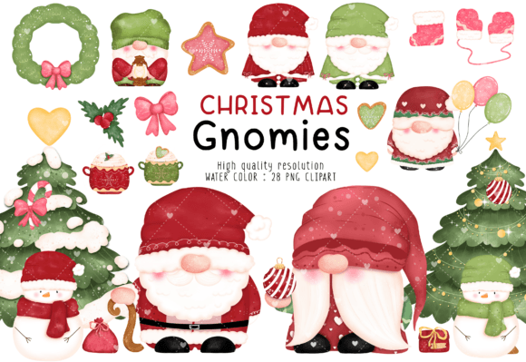 Watercolor Gnomies Christmas Clipart: Designer Review